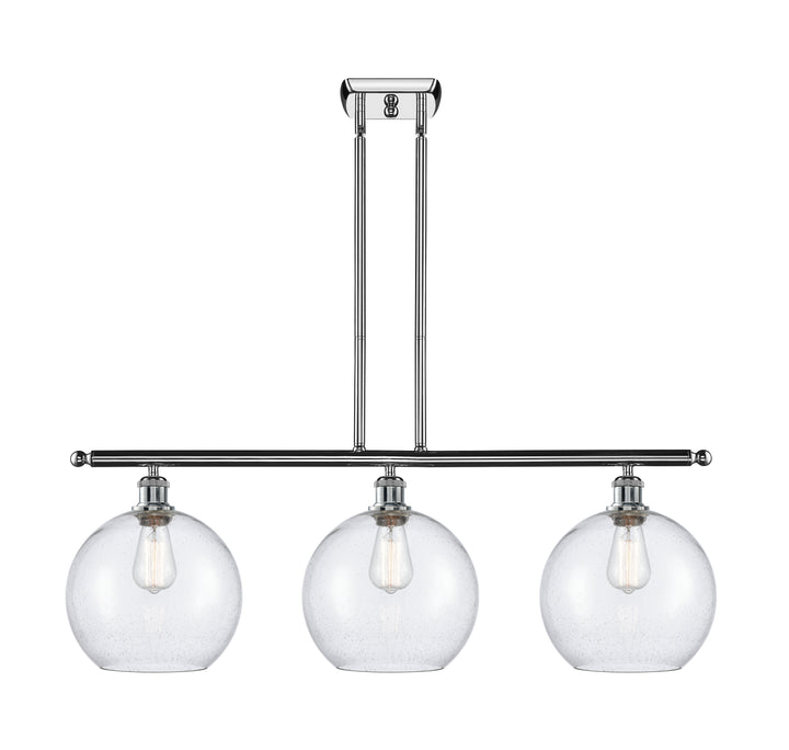 Innovations Lighting Athens 10" Island Light - Polished Chrome Linear Chandeliers Innovations Lighting Seedy ; Glass Type: Seeded  