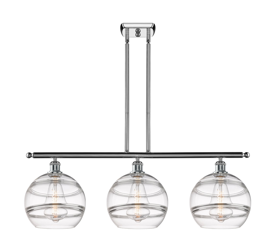 Innovations Lighting Rochester 10" Island Light - Polished Chrome Linear Chandeliers Innovations Lighting Clear ; Glass Type: Clear  