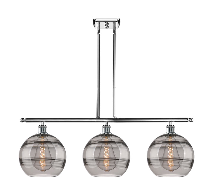 Innovations Lighting Rochester 10" Island Light - Polished Chrome Linear Chandeliers Innovations Lighting Light Smoke ; Glass Type: Smoked  