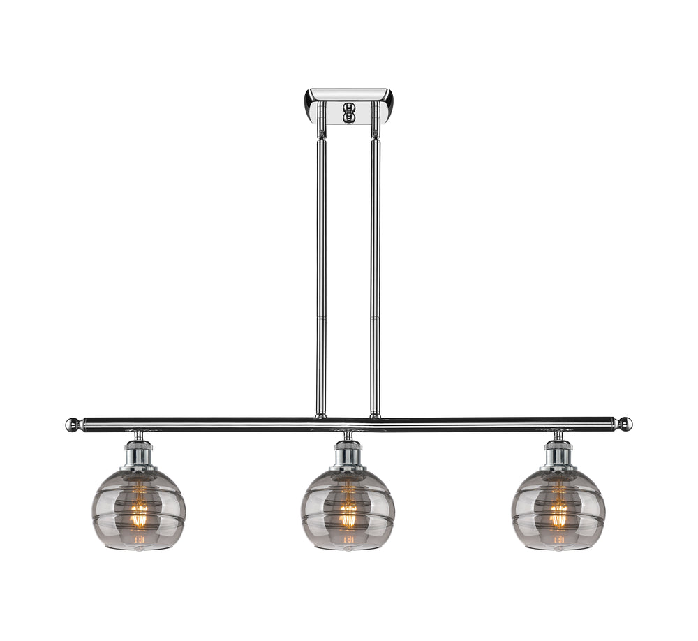 Innovations Lighting Rochester 6" Island Light - Polished Chrome Linear Chandeliers Innovations Lighting   