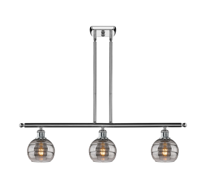 Innovations Lighting Rochester 6" Island Light - Polished Chrome Linear Chandeliers Innovations Lighting   