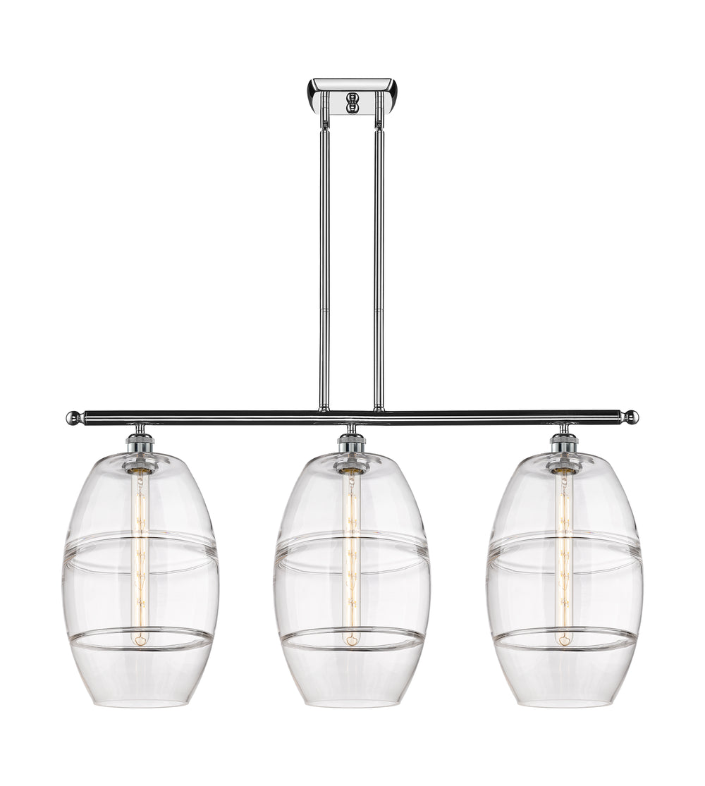 Innovations Lighting Vaz 10" Island Light - Polished Chrome Linear Chandeliers Innovations Lighting Clear ; Glass Type: Clear  