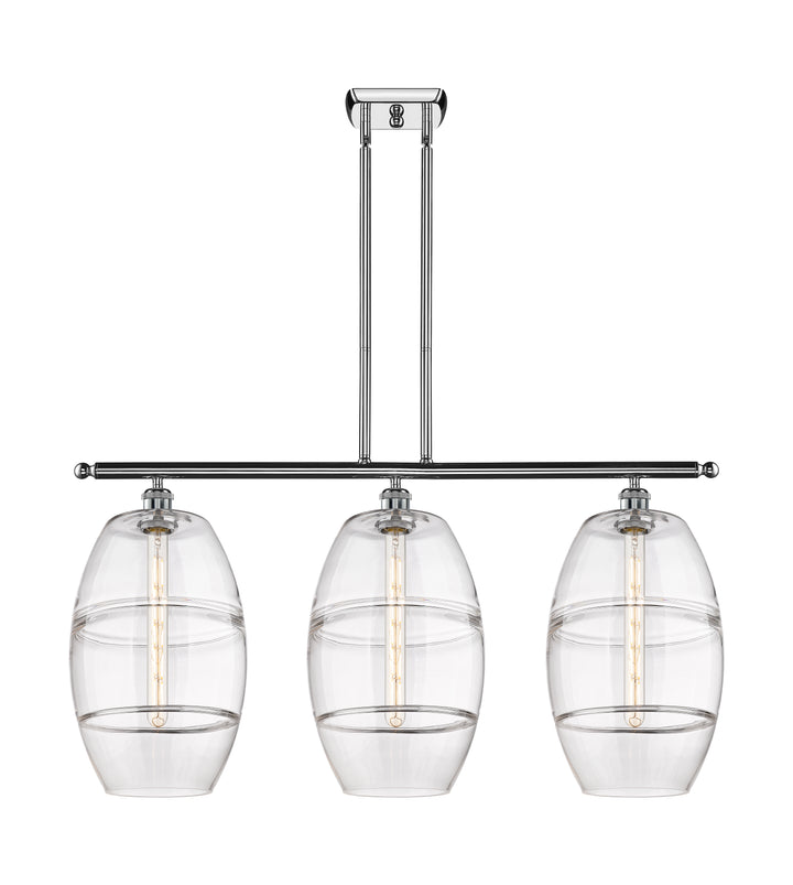 Innovations Lighting Vaz 10" Island Light - Polished Chrome Linear Chandeliers Innovations Lighting Clear ; Glass Type: Clear  