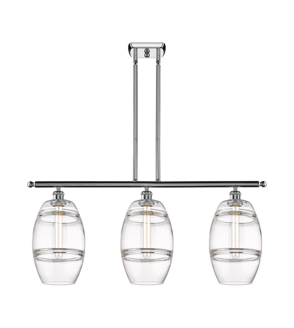 Innovations Lighting Vaz 8" Island Light - Polished Chrome Linear Chandeliers Innovations Lighting Clear ; Glass Type: Clear  