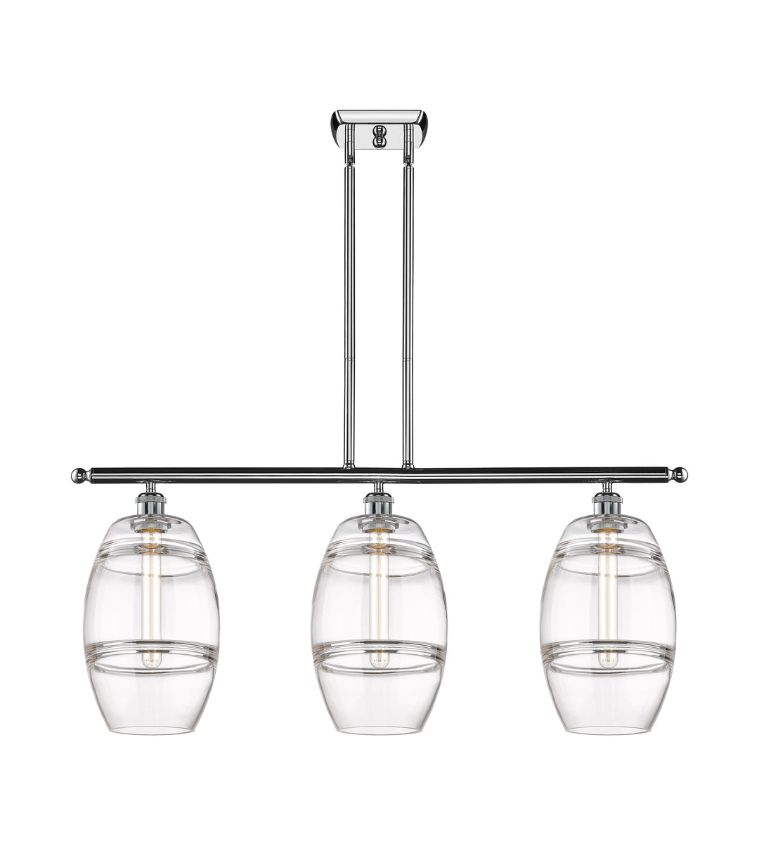 Innovations Lighting Vaz 8" Island Light - Polished Chrome Linear Chandeliers Innovations Lighting Clear ; Glass Type: Clear  