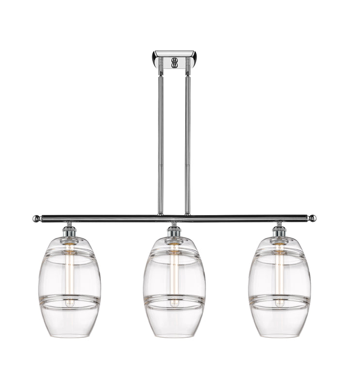 Innovations Lighting Vaz 8" Island Light - Polished Chrome Linear Chandeliers Innovations Lighting Clear ; Glass Type: Clear  