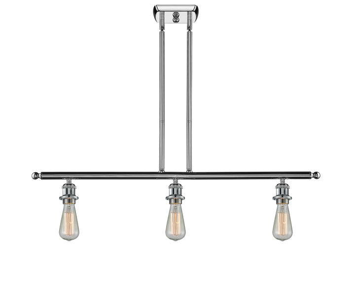 Innovations Lighting Bare Bulb Island Light - Polished Chrome Linear Chandeliers Innovations Lighting   