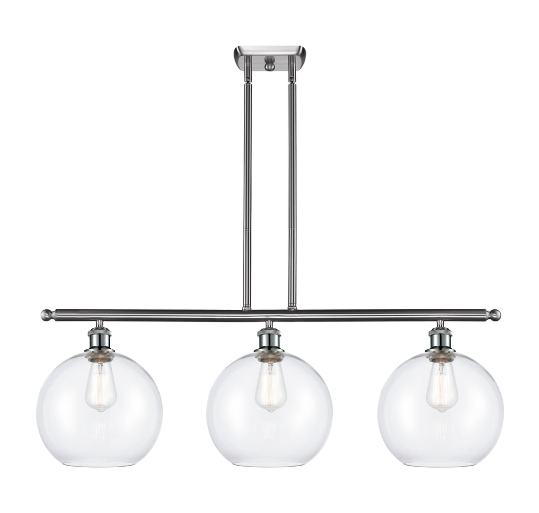 Innovations Lighting Athens 10" Island Light - Brushed Satin Nickel Linear Chandeliers Innovations Lighting   