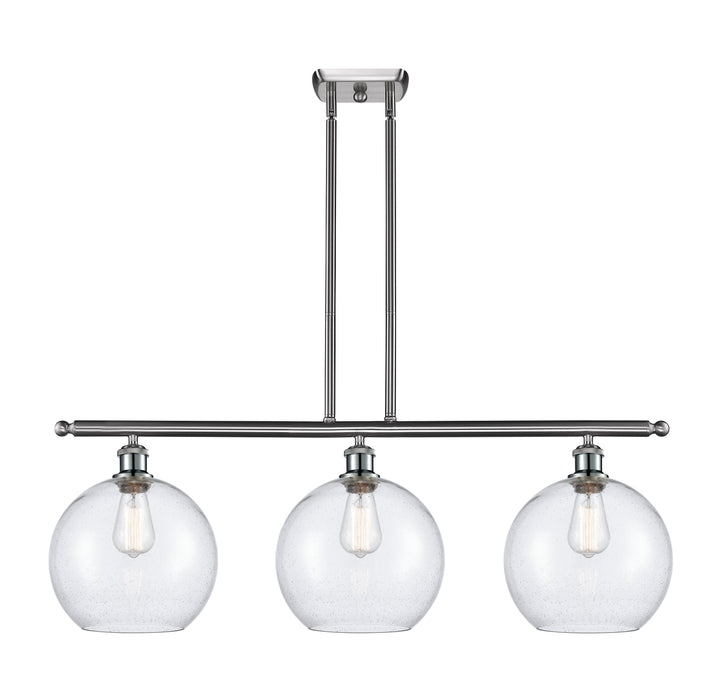 Innovations Lighting Athens 10" Island Light - Brushed Satin Nickel Linear Chandeliers Innovations Lighting   