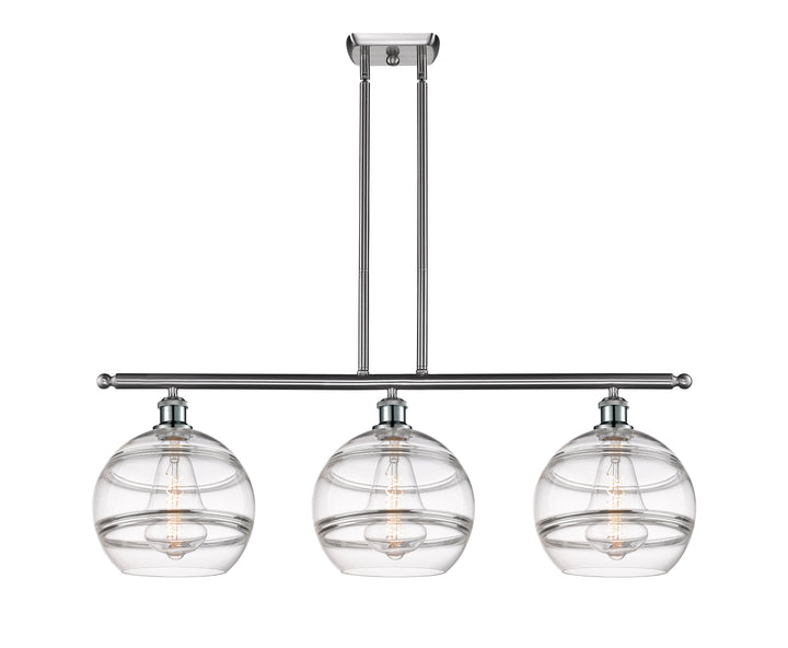 Innovations Lighting Rochester 10" Island Light - Brushed Satin Nickel Linear Chandeliers Innovations Lighting   