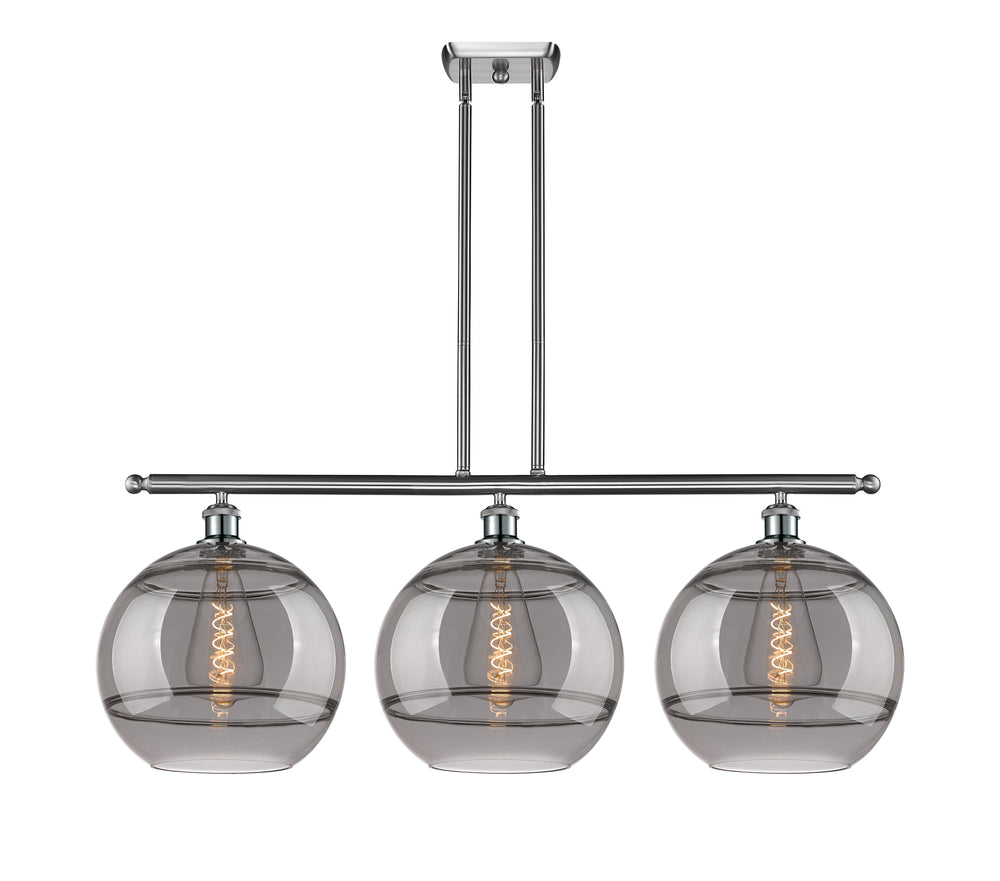 Innovations Lighting Rochester 12" Island Light - Brushed Satin Nickel Linear Chandeliers Innovations Lighting   