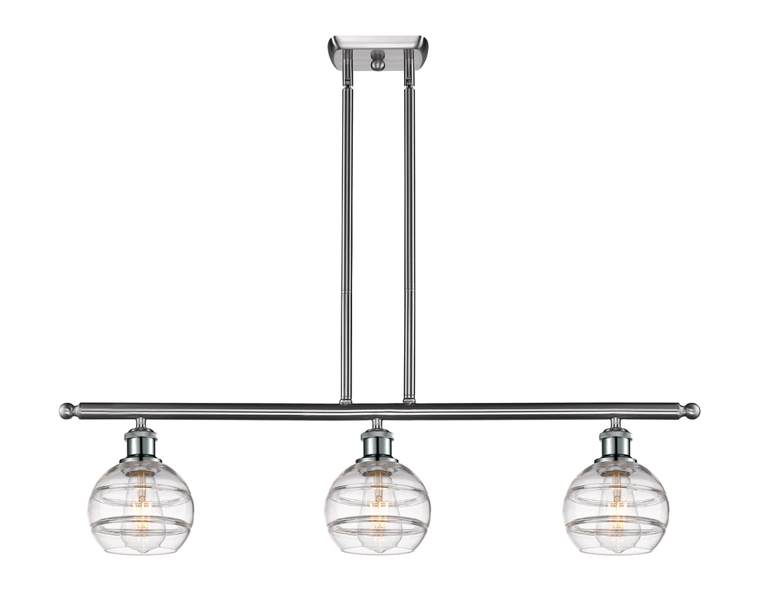 Innovations Lighting Rochester 6" Island Light - Brushed Satin Nickel Linear Chandeliers Innovations Lighting   