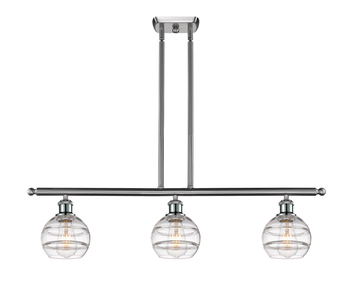 Innovations Lighting Rochester 6" Island Light - Brushed Satin Nickel Linear Chandeliers Innovations Lighting   