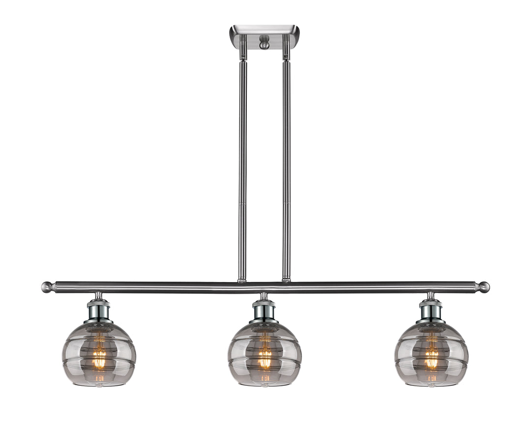 Innovations Lighting Rochester 6" Island Light - Brushed Satin Nickel Linear Chandeliers Innovations Lighting   