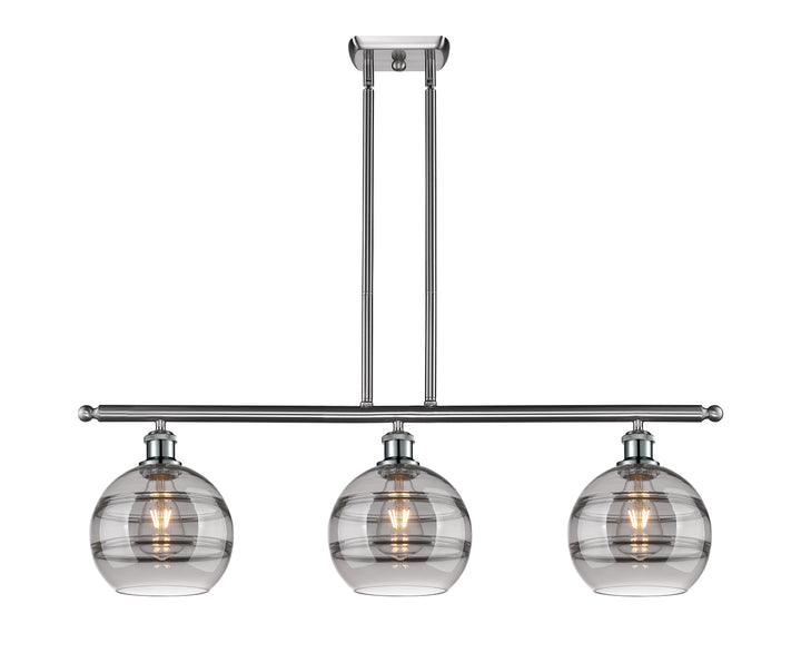 Innovations Lighting Rochester 8" Island Light - Brushed Satin Nickel Linear Chandeliers Innovations Lighting   