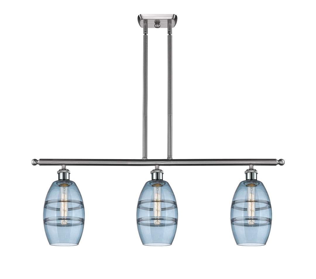 Innovations Lighting Vaz 6" Island Light - Brushed Satin Nickel Linear Chandeliers Innovations Lighting   