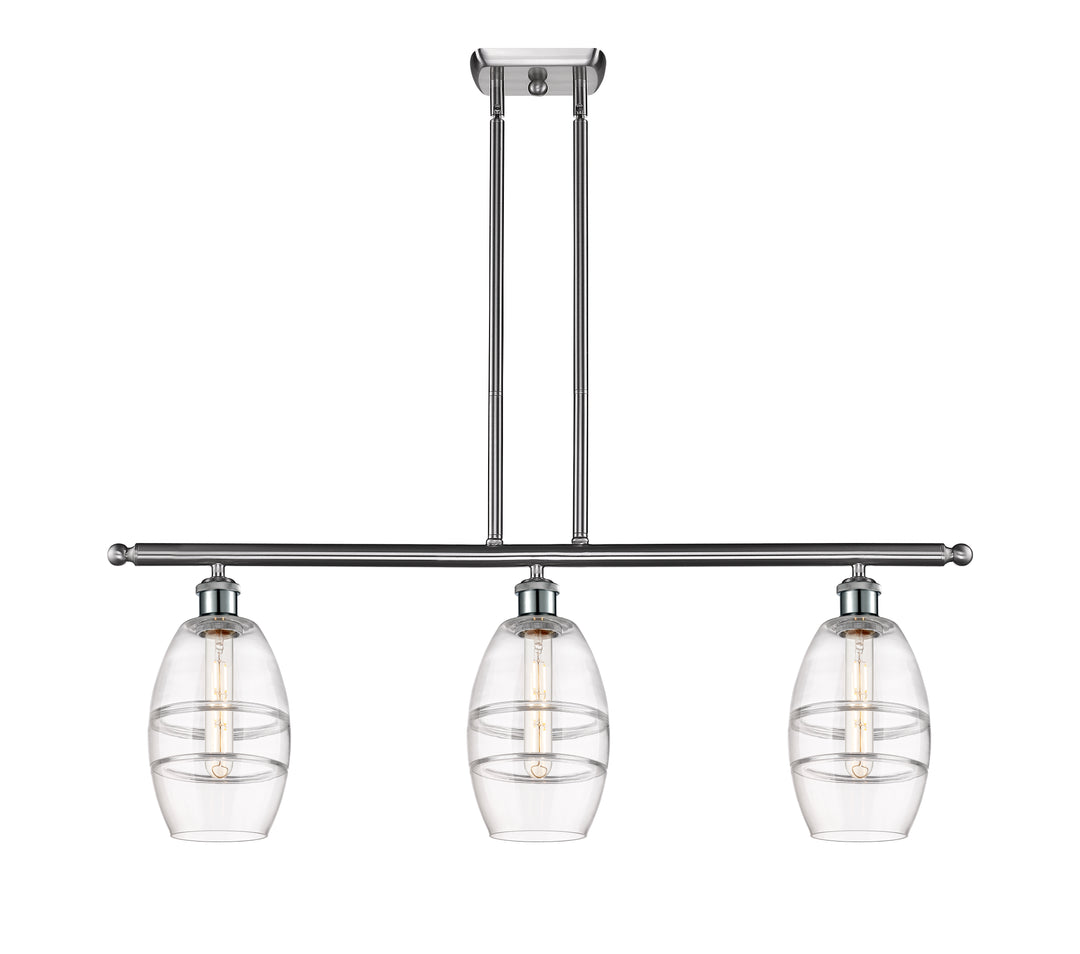 Innovations Lighting Vaz 6" Island Light - Brushed Satin Nickel Linear Chandeliers Innovations Lighting   