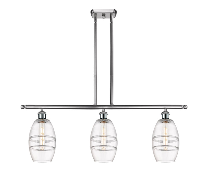 Innovations Lighting Vaz 6" Island Light - Brushed Satin Nickel Linear Chandeliers Innovations Lighting   