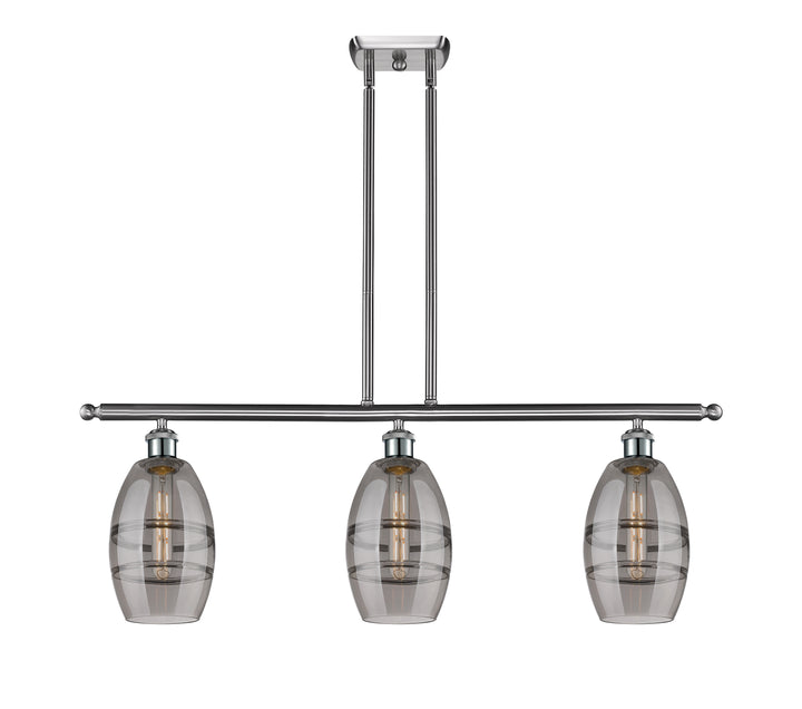 Innovations Lighting Vaz 6" Island Light - Brushed Satin Nickel Linear Chandeliers Innovations Lighting   