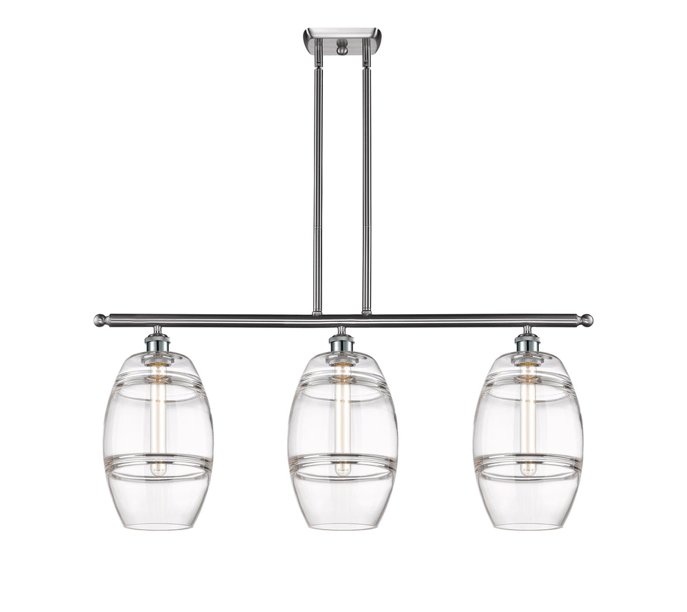 Innovations Lighting Vaz 8" Island Light - Brushed Satin Nickel Linear Chandeliers Innovations Lighting   