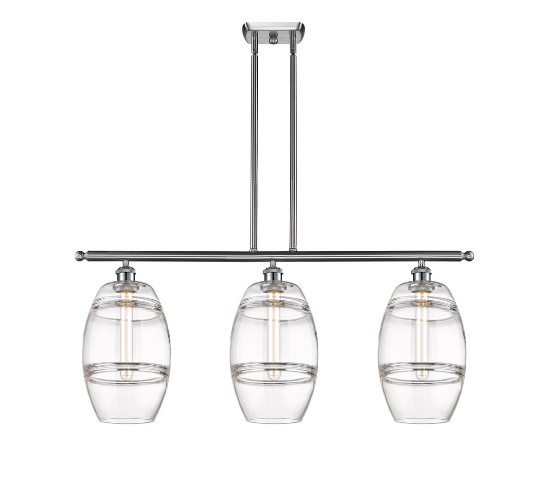 Innovations Lighting Vaz 8" Island Light - Brushed Satin Nickel Linear Chandeliers Innovations Lighting   