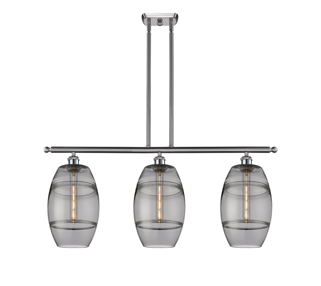 Innovations Lighting Vaz 8" Island Light - Brushed Satin Nickel Linear Chandeliers Innovations Lighting   