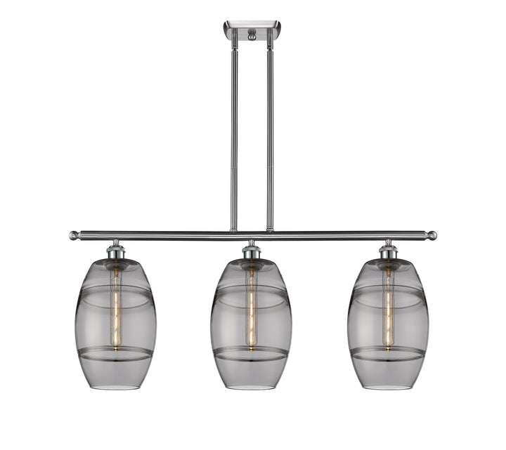 Innovations Lighting Vaz 8" Island Light - Brushed Satin Nickel Linear Chandeliers Innovations Lighting   