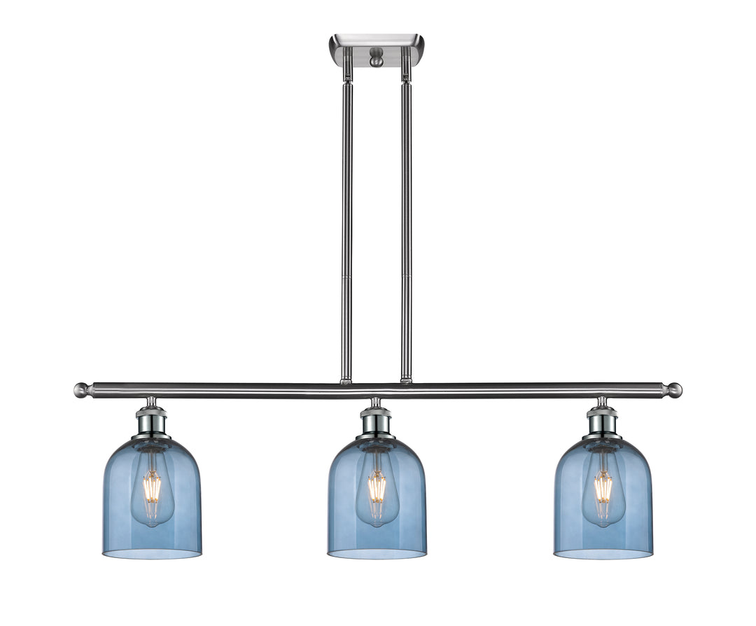 Innovations Lighting Bella 6" Island Light - Brushed Satin Nickel Linear Chandeliers Innovations Lighting   