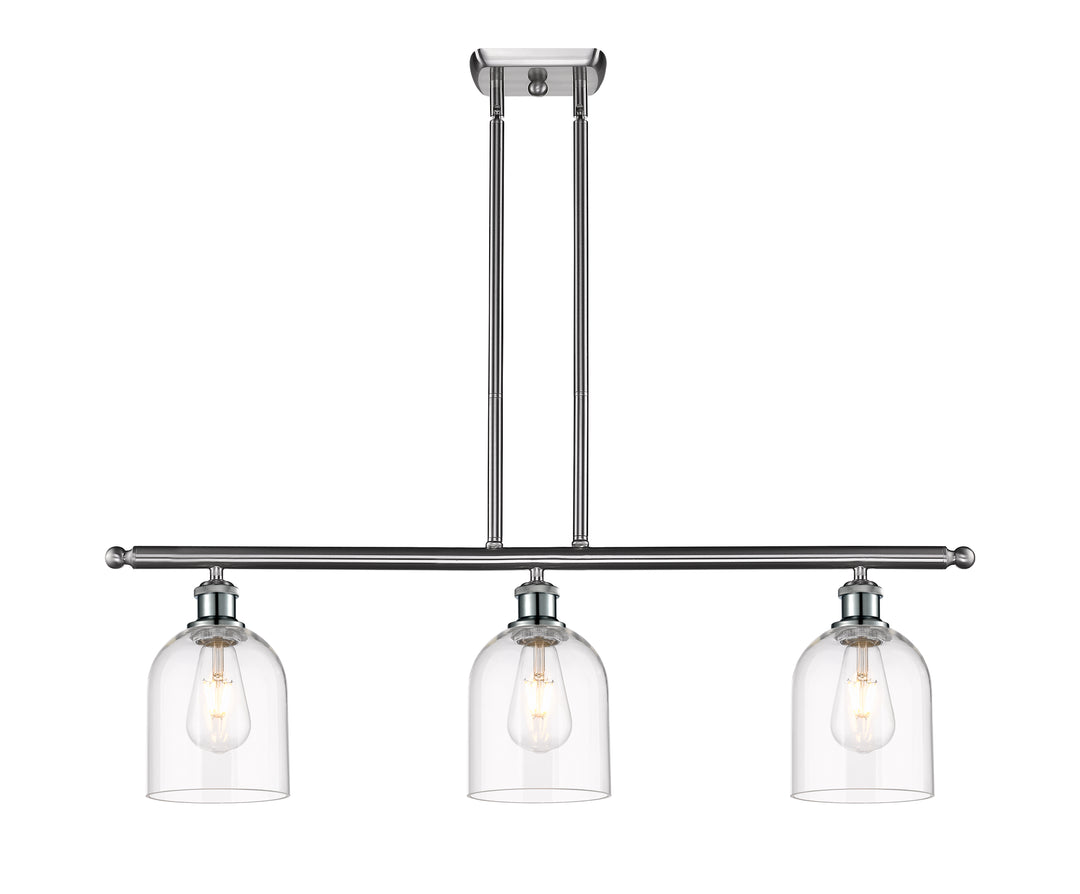 Innovations Lighting Bella 6" Island Light - Brushed Satin Nickel Linear Chandeliers Innovations Lighting   