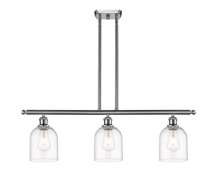 Innovations Lighting Bella 6" Island Light - Brushed Satin Nickel Linear Chandeliers Innovations Lighting   