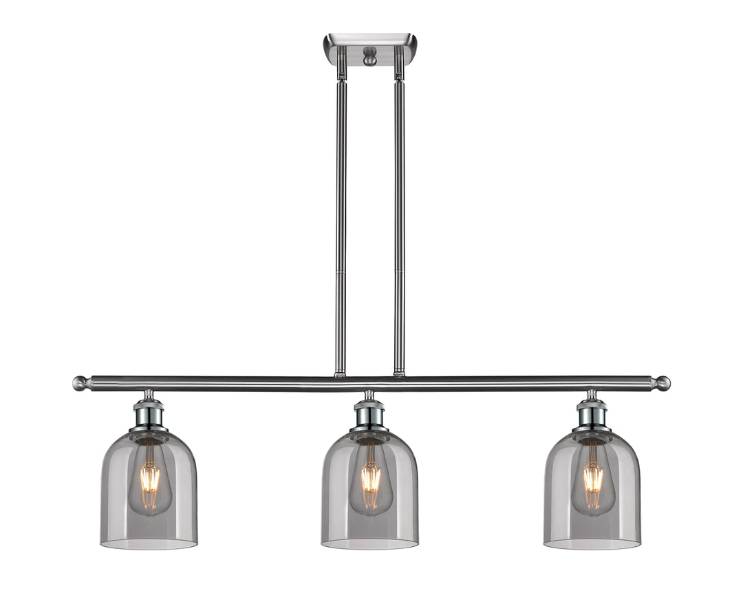 Innovations Lighting Bella 6" Island Light - Brushed Satin Nickel Linear Chandeliers Innovations Lighting   