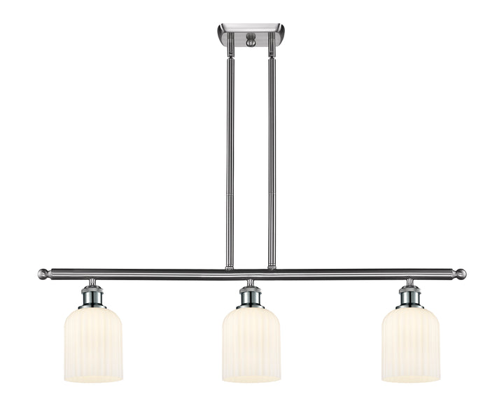 Innovations Lighting Bridal Veil 5" Island Light - Brushed Satin Nickel Linear Chandeliers Innovations Lighting   