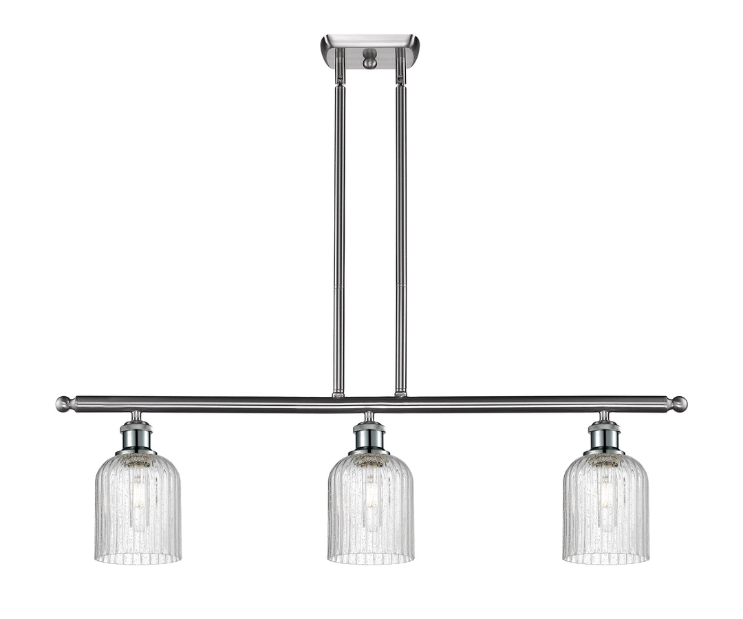 Innovations Lighting Bridal Veil 5" Island Light - Brushed Satin Nickel Linear Chandeliers Innovations Lighting   