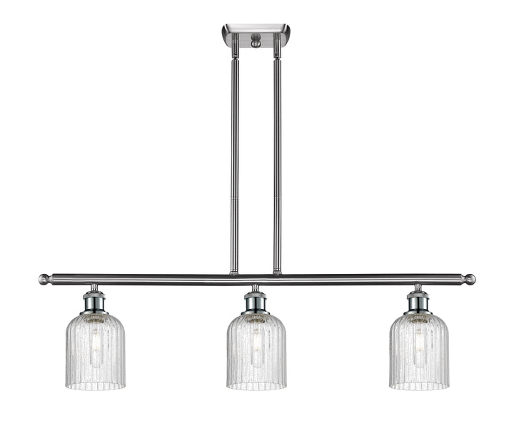 Innovations Lighting Bridal Veil 5" Island Light - Brushed Satin Nickel Linear Chandeliers Innovations Lighting   