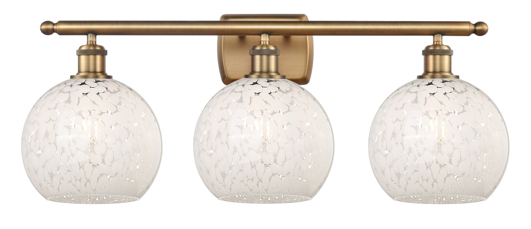 Innovations Lighting White Mouchette 8" Bath Vanity Light - Brushed Brass Vanity Lights Innovations Lighting   