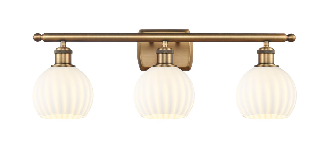 Innovations Lighting White Venetian 6" Bath Vanity Light - Brushed Brass