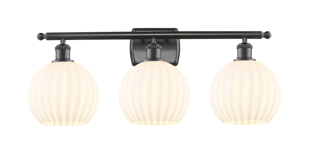 Innovations Lighting White Venetian 8" Bath Vanity Light - Oil Rubbed Bronze