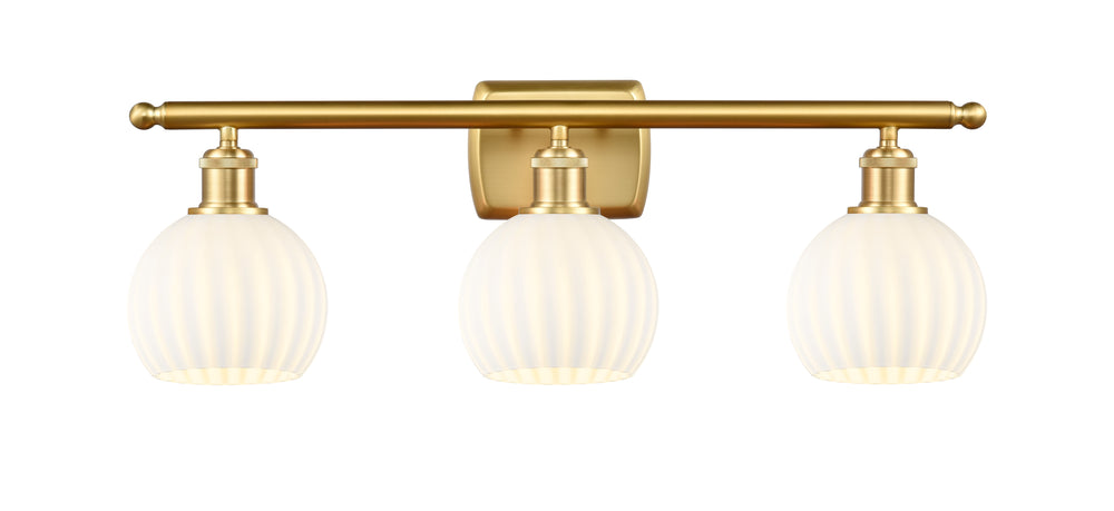 Innovations Lighting White Venetian 6" Bath Vanity Light - Satin Gold