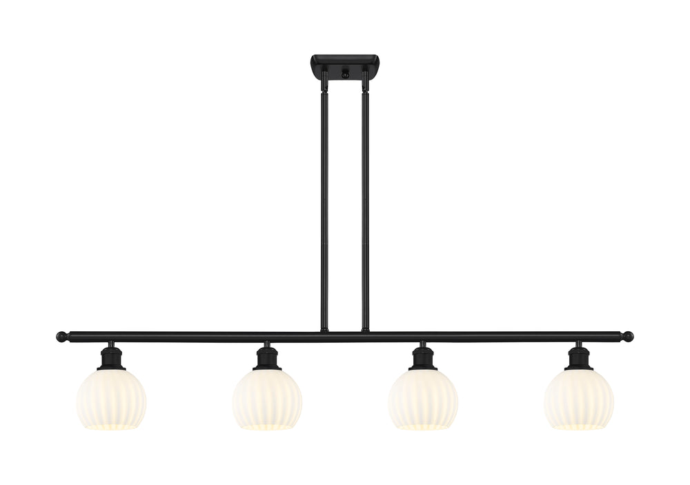 Innovations Lighting White Venetian 6" Island Light - Matte Black