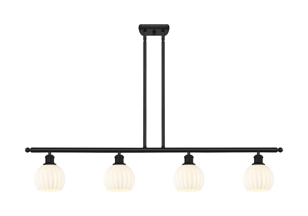 Innovations Lighting White Venetian 6" Island Light - Matte Black