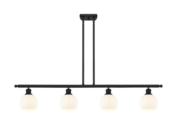 Innovations Lighting White Venetian 6" Island Light - Matte Black