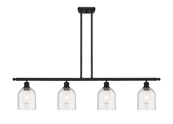 Innovations Lighting Bella 6" Island Light - Matte Black Linear Chandeliers Innovations Lighting Seedy ; Glass Type: Transparent  