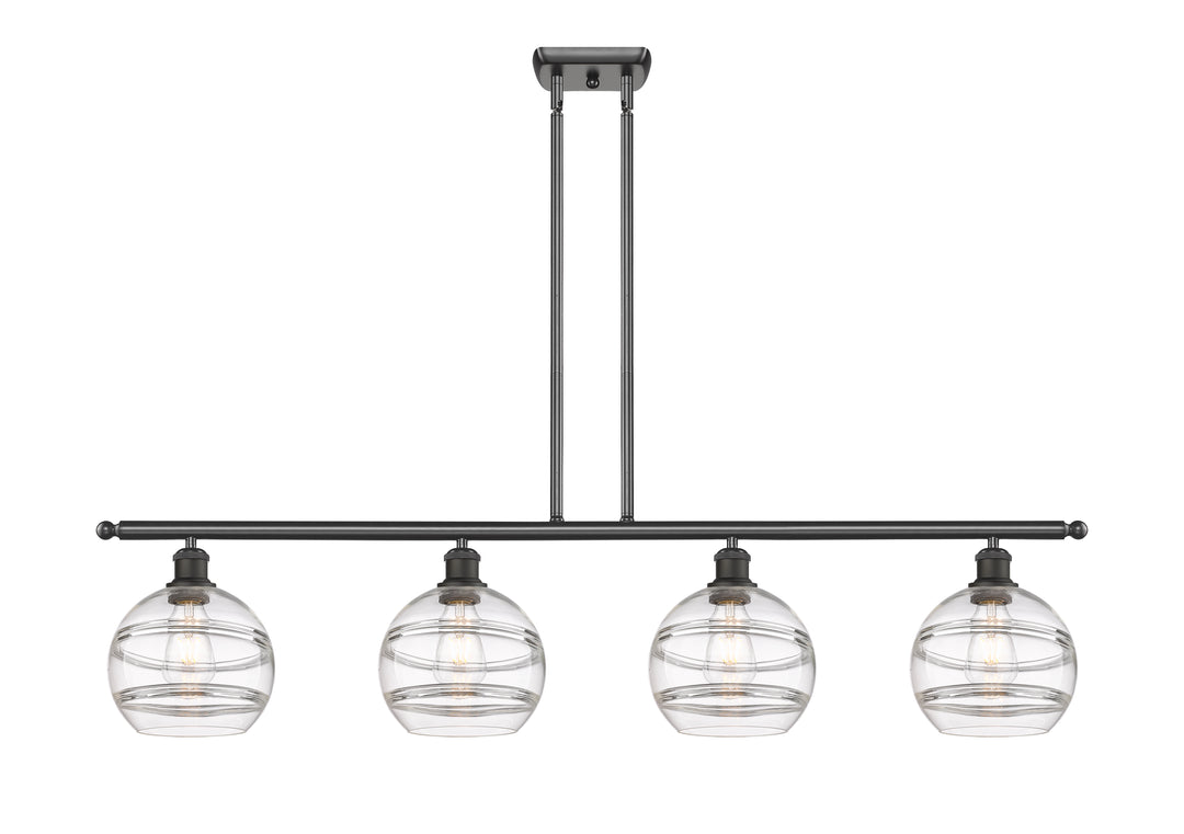 Innovations Lighting Rochester 8" Island Light - Oil Rubbed Bronze Linear Chandeliers Innovations Lighting Clear ; Glass Type: Clear  