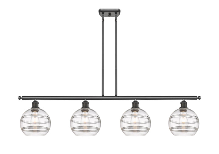 Innovations Lighting Rochester 8" Island Light - Oil Rubbed Bronze Linear Chandeliers Innovations Lighting Clear ; Glass Type: Clear  