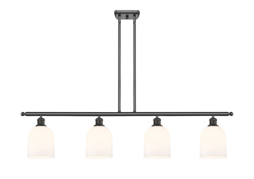 Innovations Lighting Bella 6" Island Light - Oil Rubbed Bronze Linear Chandeliers Innovations Lighting White ; Glass Type: White  