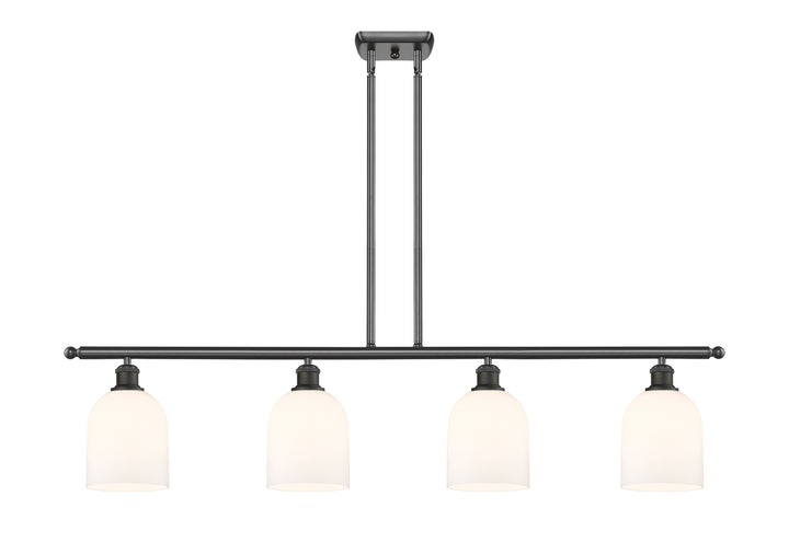 Innovations Lighting Bella 6" Island Light - Oil Rubbed Bronze Linear Chandeliers Innovations Lighting White ; Glass Type: White  