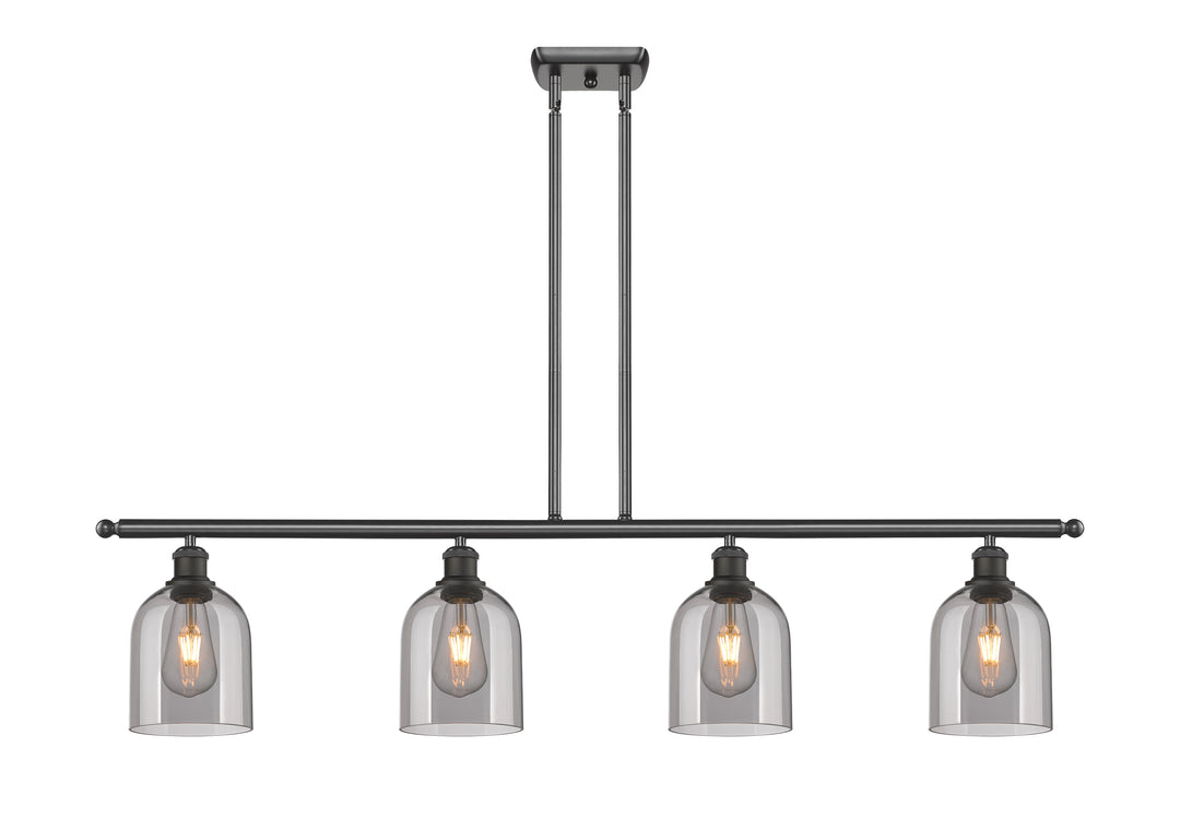 Innovations Lighting Bella 6" Island Light - Oil Rubbed Bronze Linear Chandeliers Innovations Lighting Light Smoke ; Glass Type: Smoked  