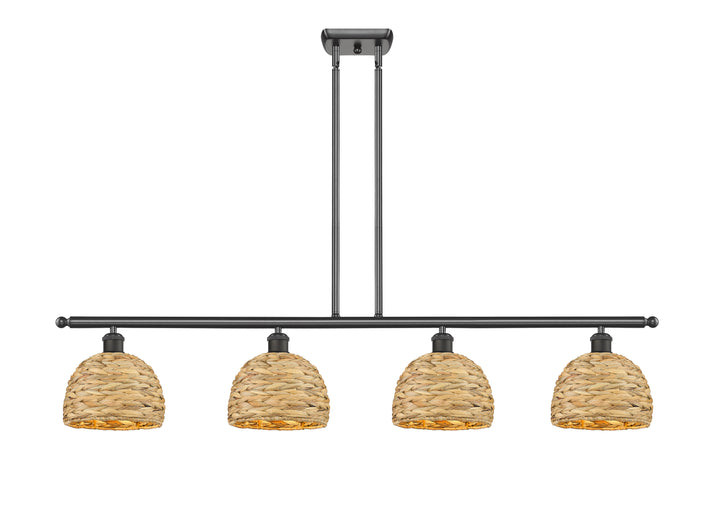 Innovations Lighting Woven Rattan 8" Island Light - Oil Rubbed Bronze Linear Chandeliers Innovations Lighting Default Title  