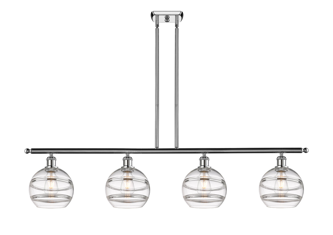 Innovations Lighting Rochester 8" Island Light - Polished Chrome Linear Chandeliers Innovations Lighting Clear ; Glass Type: Clear  