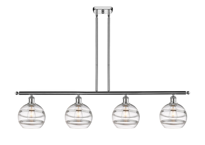 Innovations Lighting Rochester 8" Island Light - Polished Chrome Linear Chandeliers Innovations Lighting Clear ; Glass Type: Clear  